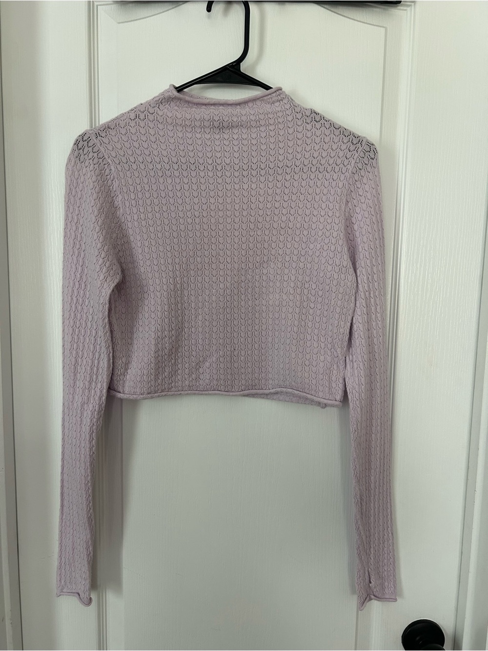 wild fable lavender long-sleeve knit crop top